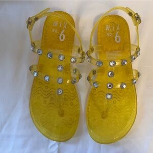 Mix No. 6 Glittery Yellow Jayden Jelly Sandals